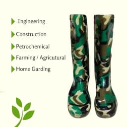 Radhe Gum Boot For Men Flexible PVC, Puncture And Tear Resistant, Anti-Static, Anti-Slip, Oil, Water, Acid Resistance Safety Boot (Olive Green) 5