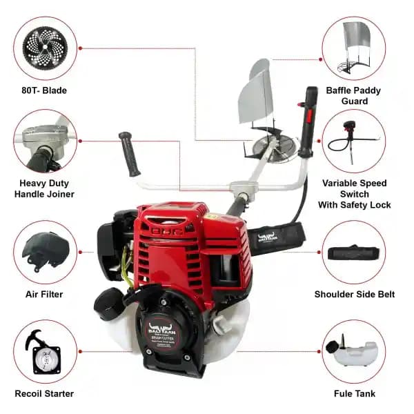 Balwaan BX 35 Brush Cutter - 35cc, 4 Stroke - Image 4
