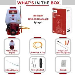 Balwaan BKS 35 Knapsack Petrol Power Sprayer 4 Stroke, Used For Spraying Liquid Solutions In Agricultural & Gardening Area, 25 Liter Tank Capacity 6