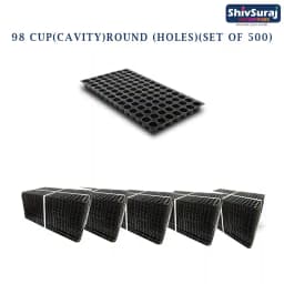 शिवसूरज 98 कैविटी सीड्लिंग ट्रे, गोल आकार के छेद वाली ट्रे, नर्सरी ट्रे, बीज बोने के लिए। 9