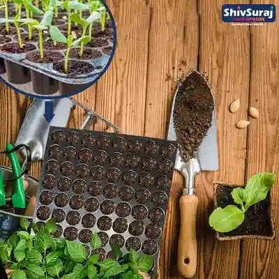 Shivsuraj 104 Cavity Seedling Tray, Round Shape Hole Germination Tray, For Sowing Seeds - Image 11