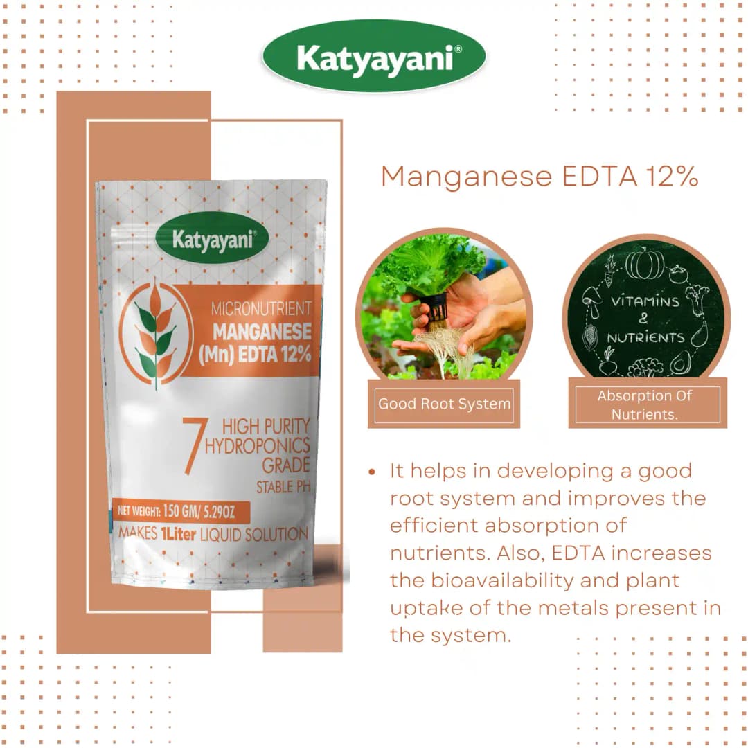 Katyayani Manganese EDTA 12%, Hydroponics Grade, Effective Solution For Manganese Deficiency and Plant Growth - Image 4