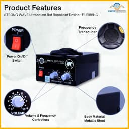 Earth Innovation Ultrasonic Rat and Rodent Pest Repellent Device for Rat, Rodent, Mouse, Squirrel. Can be Use for Home, Office, Kitchen, Store Room 12