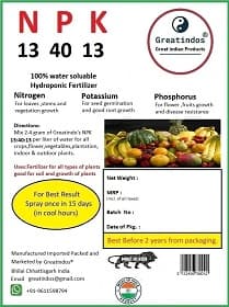 Greatindos Grade A Premium Quality NPK 13:40:13 Hydroponic Fertilizer, 100% Water Soluble 4