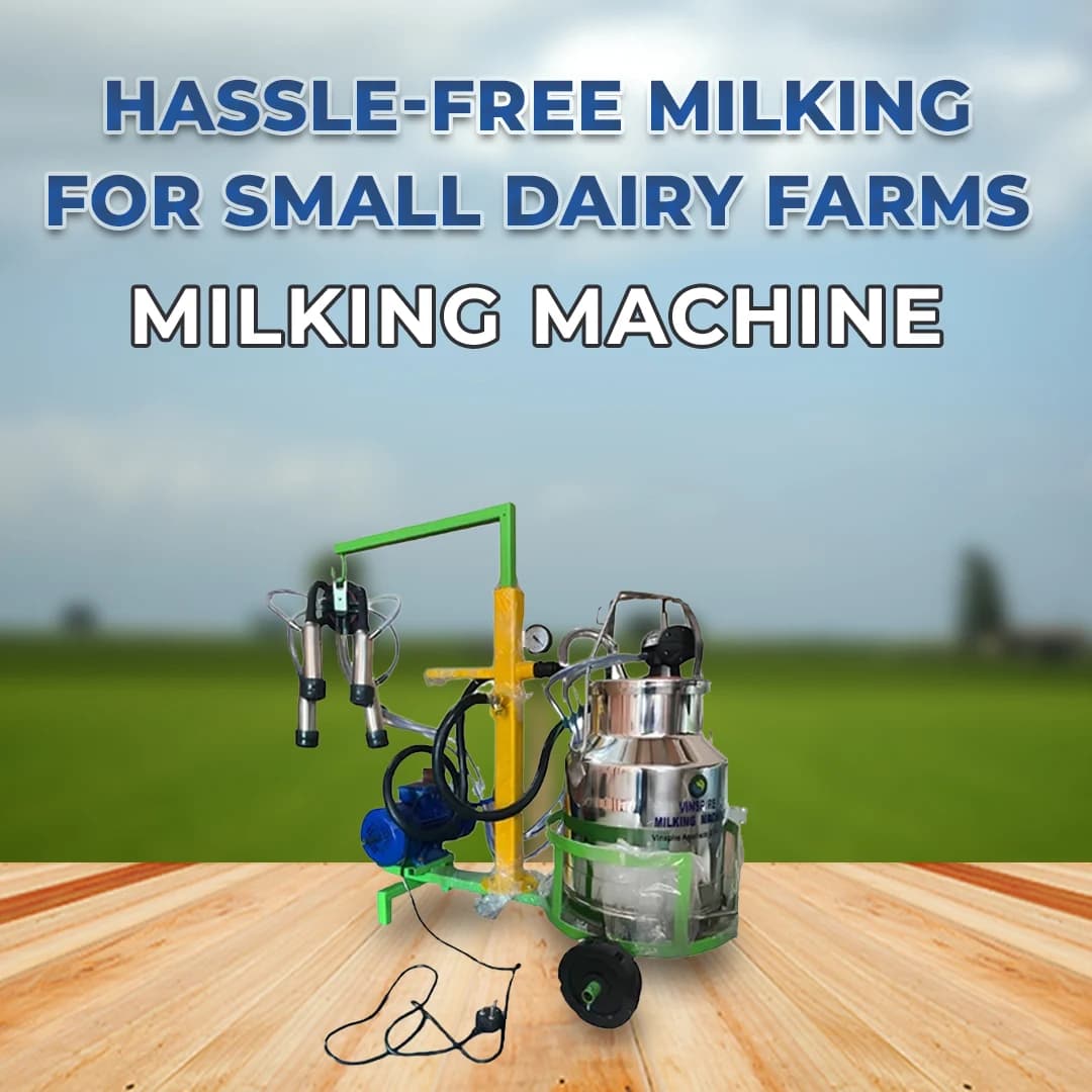 Vinspire 20 Litre Single Bucket Milking Machine, Stainless Steel Tank, 0.75 HP Motor - Image 2