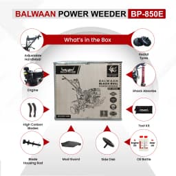 Balwaan BP-850E Black Bull Power Weeder, 247CC 4 Stroke Air Cooled Diesel Engine, Recoil and Self Start 6