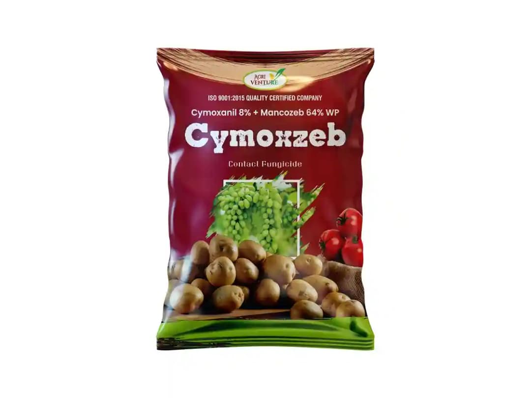 Agriventure CYMOXZEB Cymoxanil 8% + Mancozeb 64% WP Fungicide, Powerful Control Of Downy Mildew, Late Blight , White Rust & Alternaria Blight