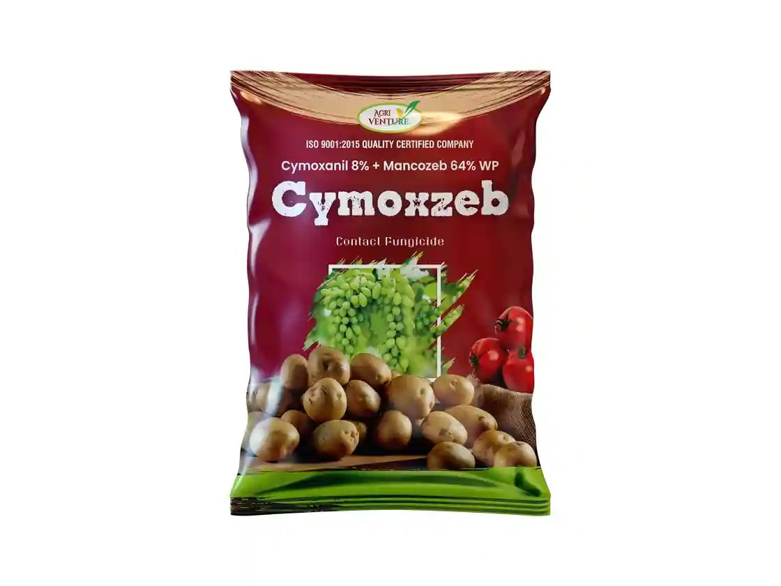 Agriventure CYMOXZEB Cymoxanil 8% + Mancozeb 64% WP Fungicide, Powerful Control Of Downy Mildew, Late Blight , White Rust & Alternaria Blight