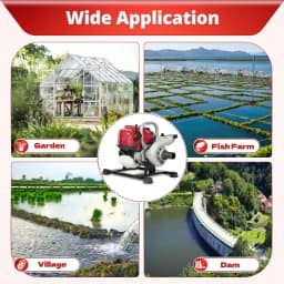 Neptune 35CC Portable Water Pump 1.5 Inch Outlet, Powerful 4 Stroke Petrol Engine, Maximum Discharge 135 L.min Ideal for Farming, Draining, & Gardning 7