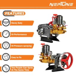 Neptune HTP-Gold-Plus Triplex Sprayer Pump, 30-45 L-Min Output, High Pressure Tractor-Mounted Sprayer Pump, Pesticide, And Car Wash Solutions 5