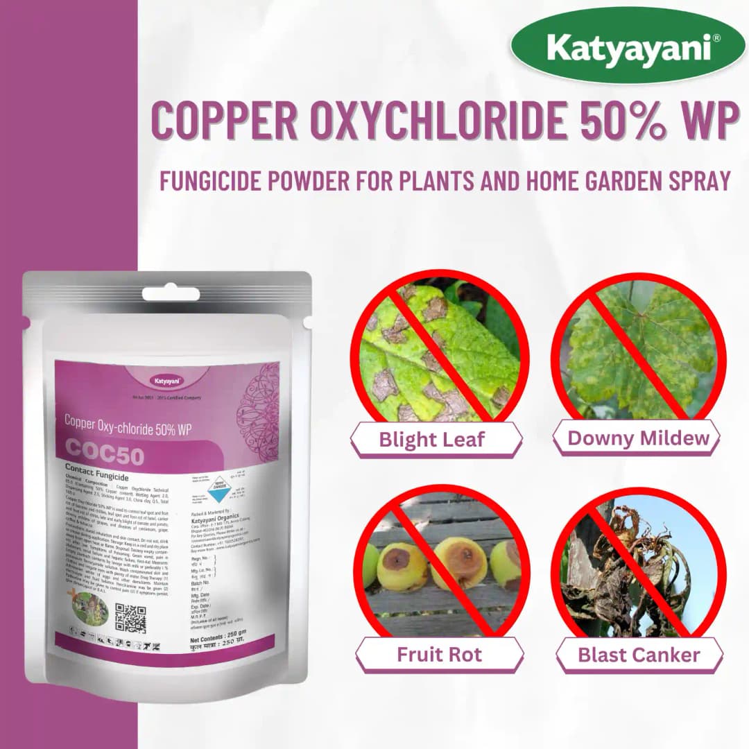 Katyayani COC 50 Copper Oxychloride 50% WP Fungicide, Effective Control Of Wide Range Of Fungal Diseases - Image 6