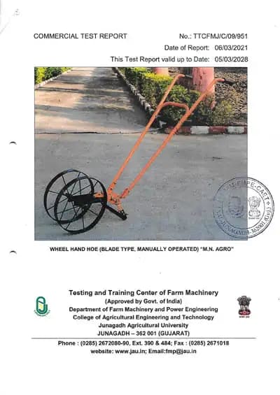 MAHAN MWH Manual Wheel Hoe with Oscillating Hoe, Plow Set, Cultivation Teeth, Marker - Image 3