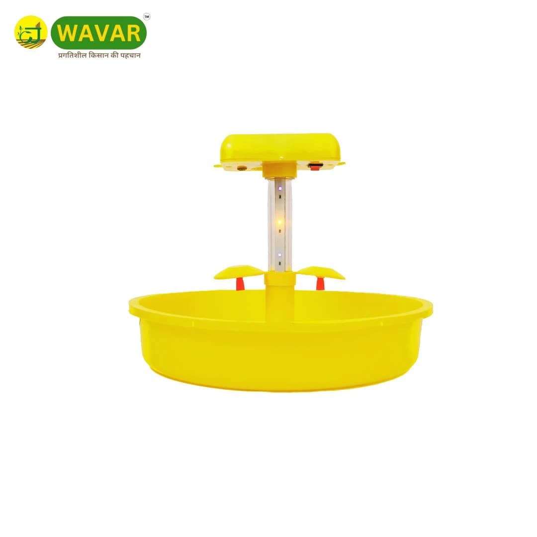 WAVAR Jadugar Mini Solar Trap, 3 Watt Solar Panel, 2000 mAh Lithium-Ion Battery, UV LED Light And Lure Handle For Crop Pest Control - Image 5