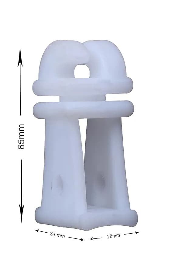 Radhe 2 Inch Heavy Plastic Insulator, Used For Solar Zhatka Machine Fencing With Clutch Wire - Image 3