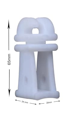 Radhe 2 Inch Heavy Plastic Insulator, Used For Solar Zhatka Machine Fencing With Clutch Wire 3