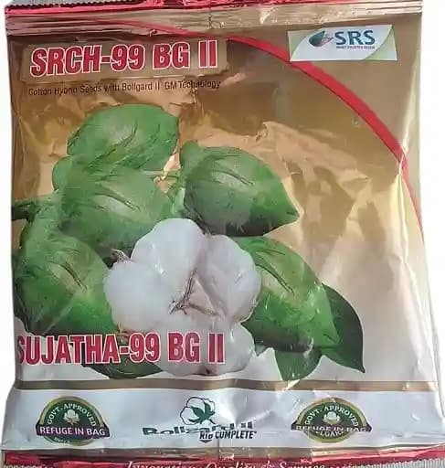 Sri Rama Sujatha SRCH 99 BG II Hybrid Cotton Seeds, Medium Size Bolls (475 Gram) - Image 1