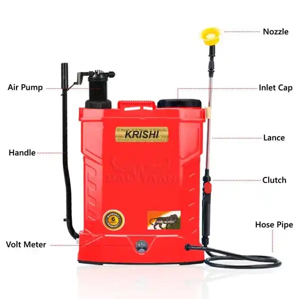 Balwaan BS 21 2 IN 1 Single Motor Battery Sprayer, 12 Volt X 8 Amp, Heavy Duty Material - Image 5