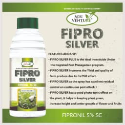 एग्रीवेंचर फिप्रो सिल्वर - फिप्रोनिल 5% एससी कीटनाशक, जो अन्य कीटनाशकों और कवकनाशियों के साथ संयोजन में उपयोग के लिए उपयुक्त है। 3