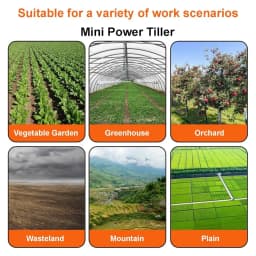 Neptune NC-52 Top Mini Power Tiller, 52CC, 2HP Petrol Engine, High Carbon Blades, 12 Width, 4 Depth, Perfect For Agriculture, Farm & Garden Work 7