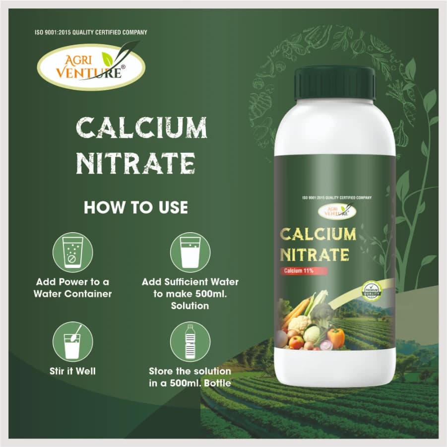 Agriventure Calcium Nitrate, Calcium 11%, 100% Water Soluble Fertilizer, Used In All Crops - Image 2