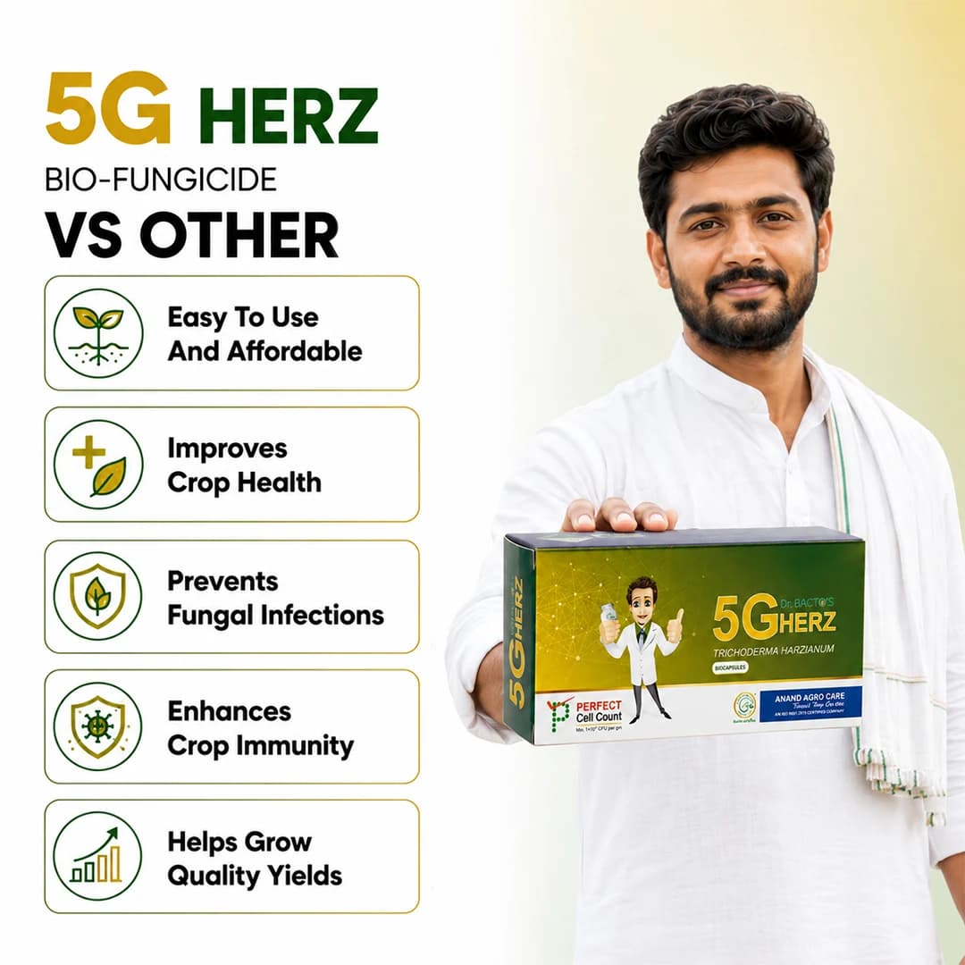 డా. బాక్టోస్ 5G హెర్జ్ బయో క్యాప్సూల్స్, ట్రైకోడెర్మా హార్జియానమ్ అనేక శిలీంధ్ర సంక్రమణలపై సమర్థం, ఇతర మొక్కల వ్యాధికారక జీవుల పెరుగుదలను నివారిస్తుంది - Image 2