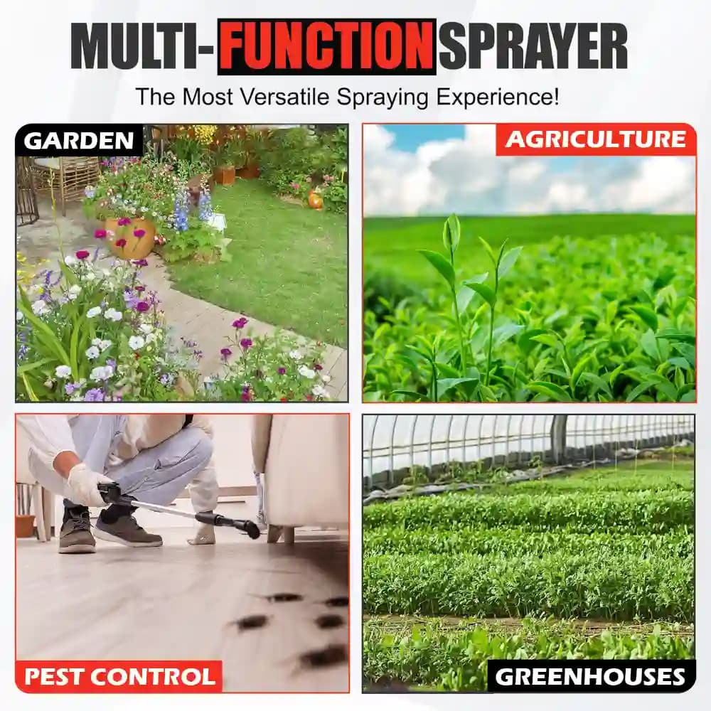 Neptune Model-25 Battery & Manual 2 in 1 Knapsack Sprayer 12V x 12Amp, 20L Tank, Telescopic Lance with 4 Nozzles for Farming & Garden (Color May Vary) - Image 9