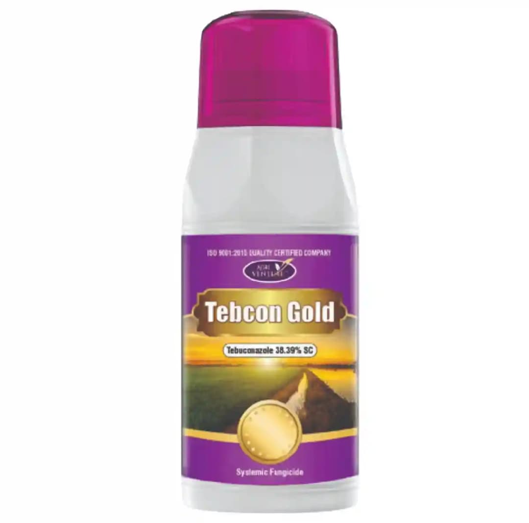 Agriventure Tebcon Gold Tebuconazole 38.39% SC Fungicide, Controls A Wide Range of Fungal Diseases, Including Powdery Mildew, Rusts.