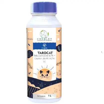 Chemley Tarocat Fungicide Tebuconazole 6.7% + Captan 26.9% SC, Apple & Chilli Crops - Image 1
