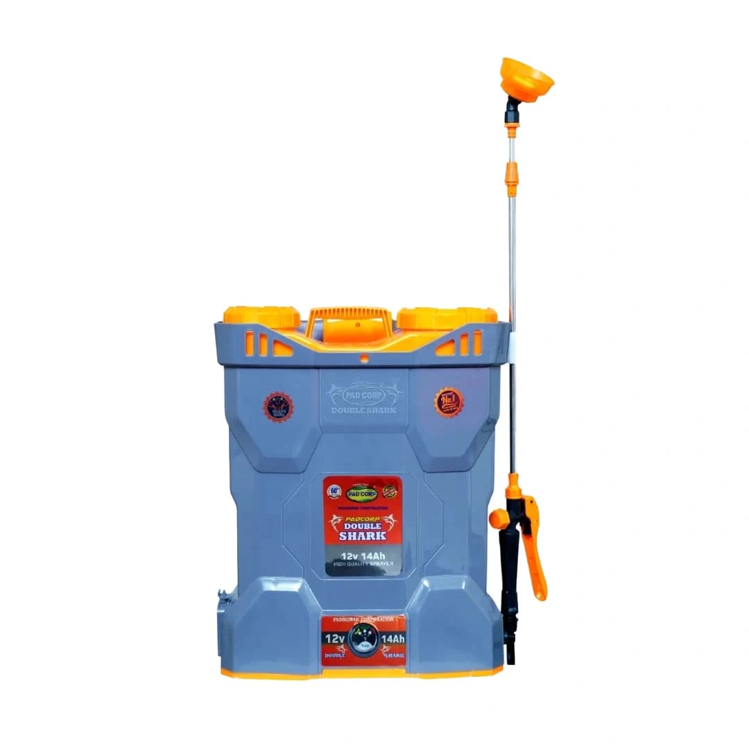 Pad Corp New Double Shark 3.0 Double Motor Battery Sprayer, 12V x 14Ah Battery Sprayer 18L Tank, 6 Month Warranty With 2 FT Gun (Color May Vary) - Image 1