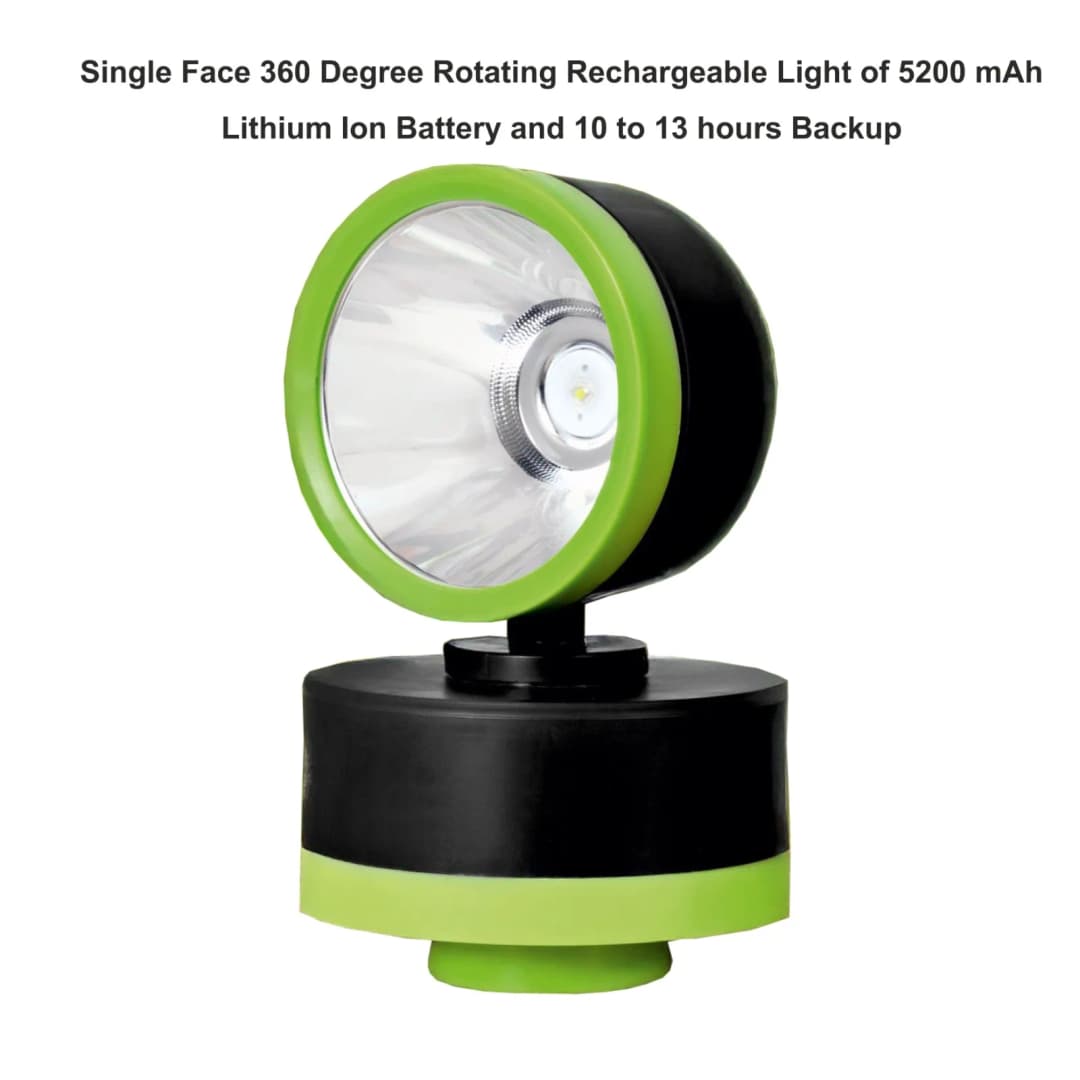 Radhe Single Face 360 Degree Rotating Rechargeable LED Light, 5200 mAh Lithium Ion Battery, 10 to 13 Hours Backup - Image 2