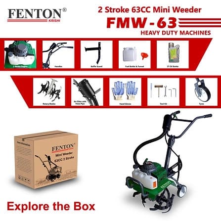 Fenton Krishi FMW-63 Mini Weeder, 63-CC, 2-Stroke, 3HP Engine, 1.72 L Fuel Tank, Best For Cultivation And Rotary - Image 5