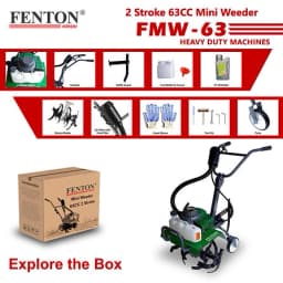 Fenton Krishi FMW-63 Mini Weeder, 63-CC, 2-Stroke, 3HP Engine, 1.72 L Fuel Tank, Best For Cultivation And Rotary 5