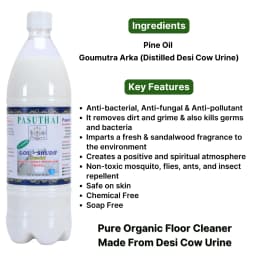 Pasuthai Gou Shudh Organic Surface Disinfectant, Floor Cleaner Phenyl (SANDAL), Chemical Free, Kills 99.9% Germs 4