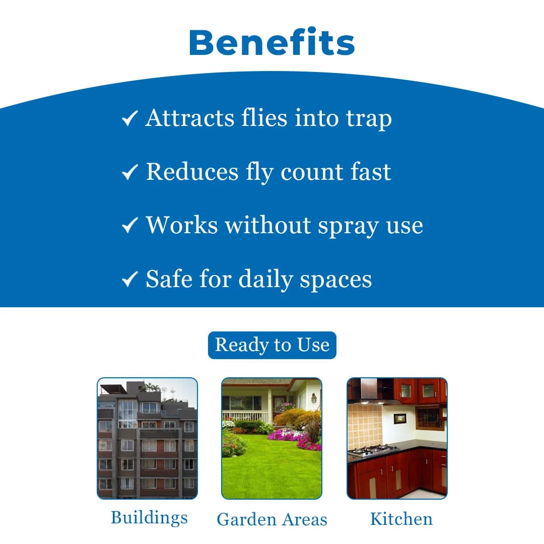 Green Revolution House Fly Trap (Pack of 10) Glue Trap, Insect Trap For Housefly, Poultry Flies, Sticky Paper - Image 4