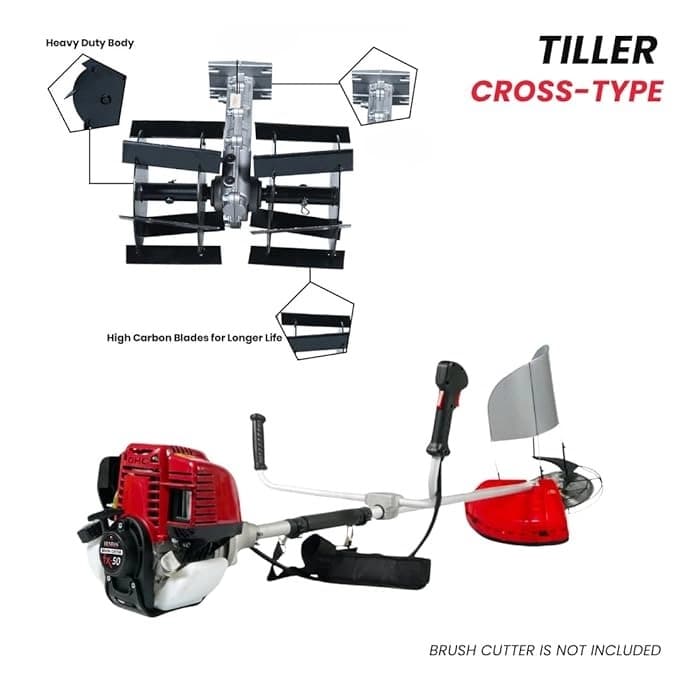 Fenton Krishi FTK-TA-28C Tiller Attachment, 28mm Cross Type Shaft Used With Side Pack Brush Cutter - Image 3