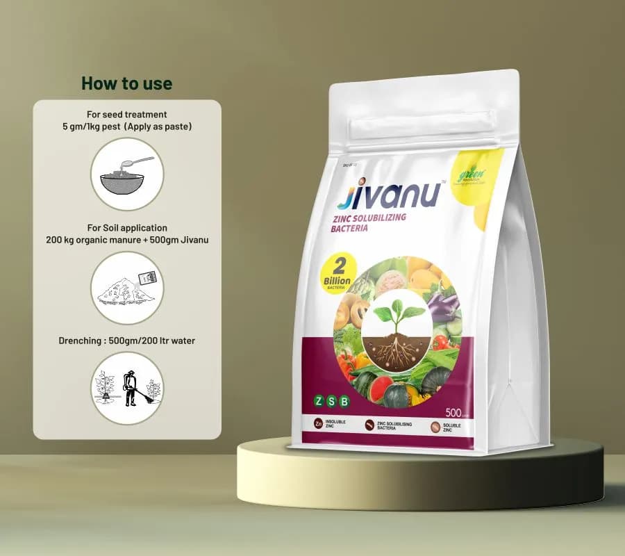Jivanu Zinc Solubilizing Bacterial BioFertilizer (ZSB) , For All Plants and Home Garden Ecofriendly - Image 9