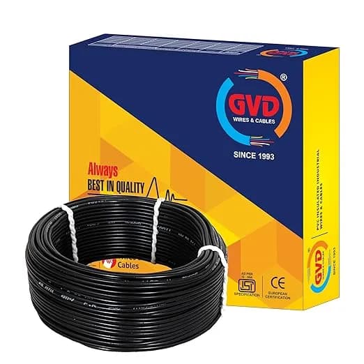 GVD Black Single Core FR PVC Flexible Insulated Copper Wire for Agriculture, Home, Domestic & Industrial Use - Image 2