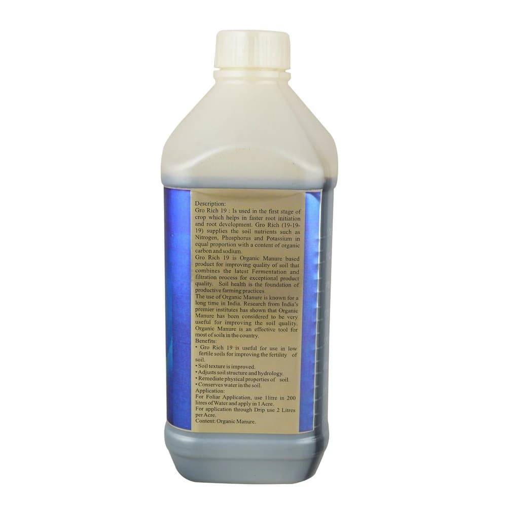 Zeal Biologicals Grow Rich 19:19:19 Liquid Organic NPK Fertilizer with Micronutrients - Image 2