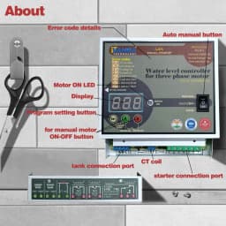 Vahra Fully Automatic Water Level Controller With 5 Carbon Sensor Kit, For All Types Of Three Phase Submersible Pumps Starters (V50R3P) 3