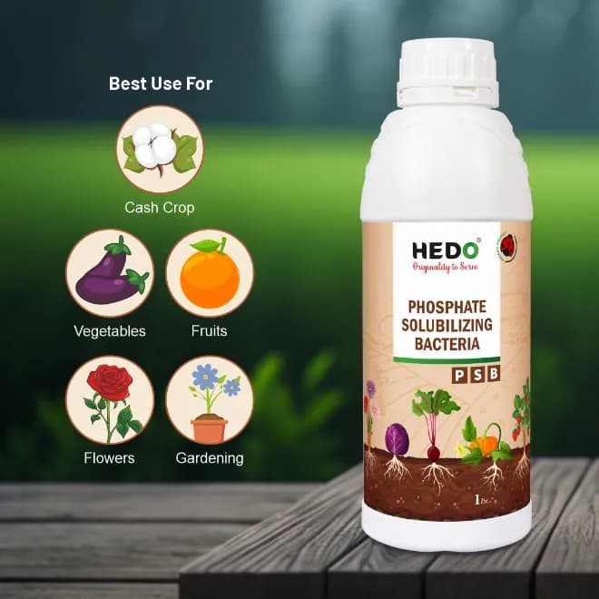 HEDO Phosphate Solubilizing Bacteria Liquid Bio Fertilizer, For Agriculture, Garden, Soil Fertility And Plant Nutrition. - Image 2