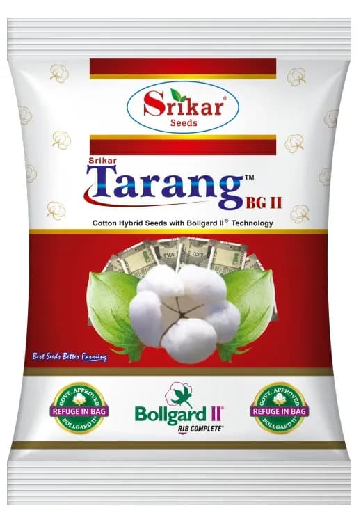 Srikar Tarang SSCH 444 BG II Hybrid Cotton Seeds, High Yielding Variety (475 Gram)
