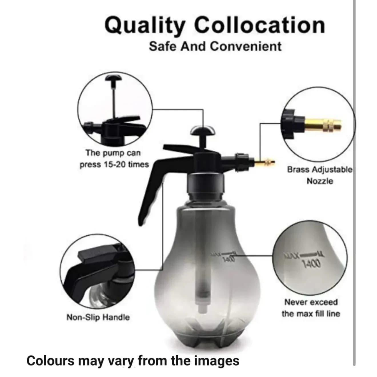 CropKraft Garden Sprayer, 1.5 Liter Capacity Round Pet, Ideal For Various Indoor And Outdoor Tasks. - Image 4