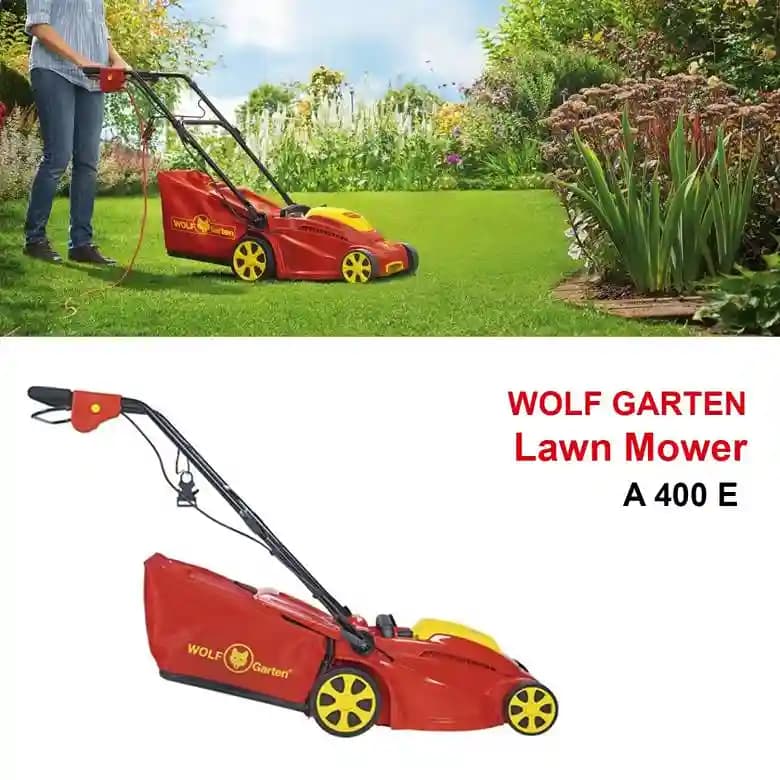 Wolf Garten Lawn Mower (A 400 E), Electric 3-In-1, 1800 W AC Adapter Push Lawn Mower, Fully Foldable Soft Grip Handle - Image 3