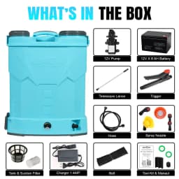 Neptune Model-12 Knapsack Battery Sprayer, 12V 8Amp, 20L Tank, Telescopic Lance with 4 Nozzles, Ideal for Farming & Garden Spraying (Color May Vary) 7