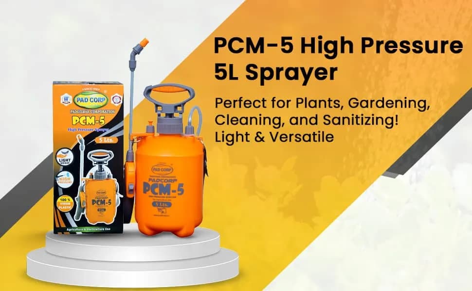 Pad Corp PCM-5 High Pressure 5 L Sprayer, Perfect for Plants, Gardening, Cleaning, and Sanitizing, Light and Versatile - Image 14