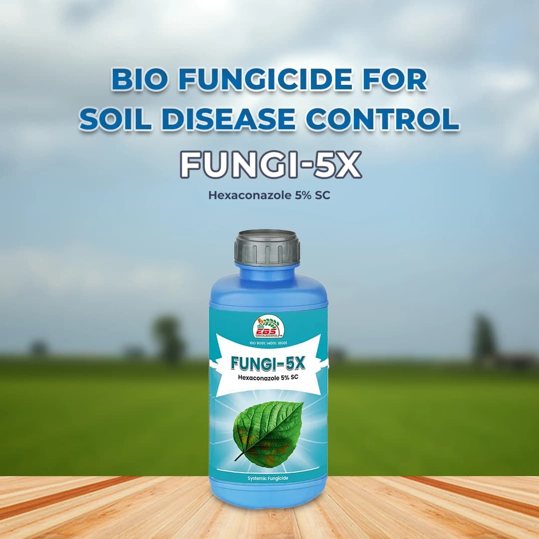 EBS Fungi-5X Hexaconazole 5% SC Fungicide, Used To Control Powdery Mildew And Sheath Blight - Image 2
