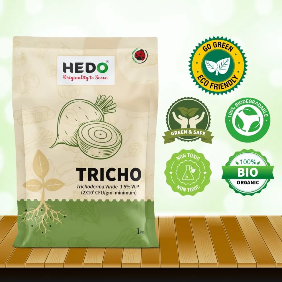 HEDO Tricho Trichoderma Viride 1.5% WP Bio Pesticide, Control A Wide Range of Soil And Seed Borne Fungal Diseases - Image 12