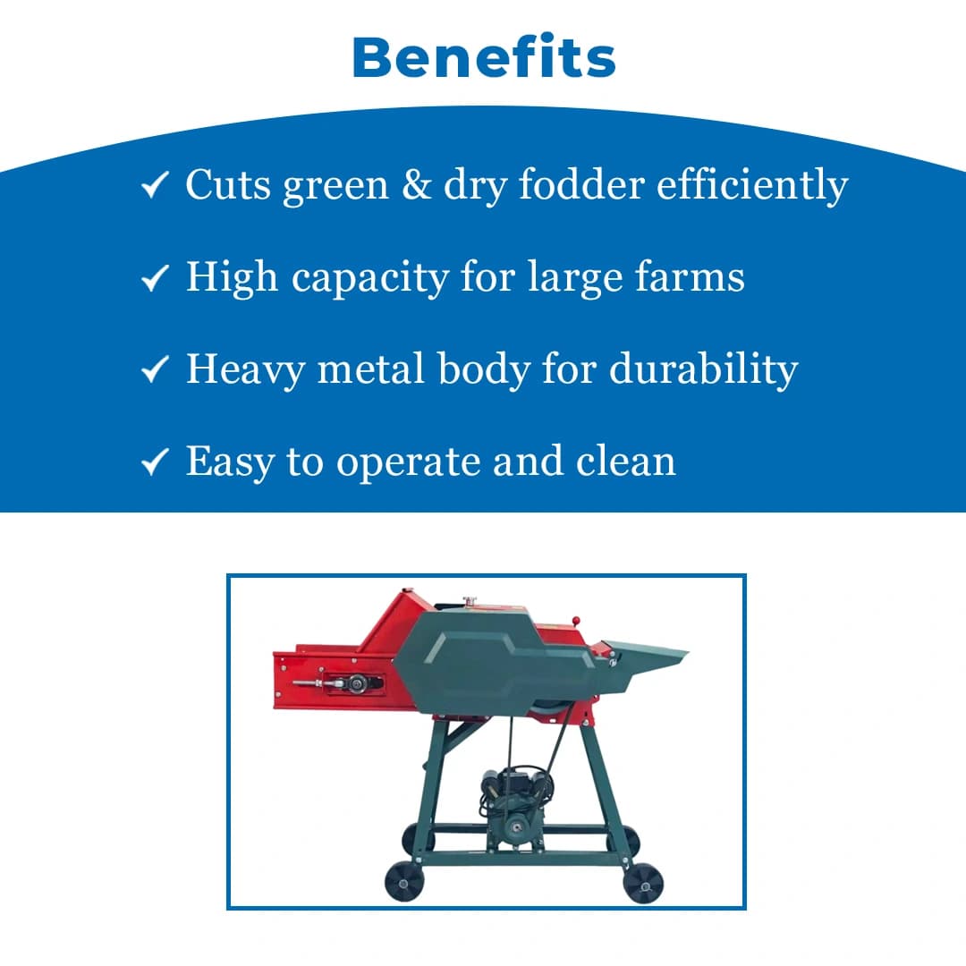 Royal Kissan Chaff Cutter RK-CC-2.8 (220), 2800 KG-HR Cutting Capacity, High-Speed Fodder Processing - Image 4