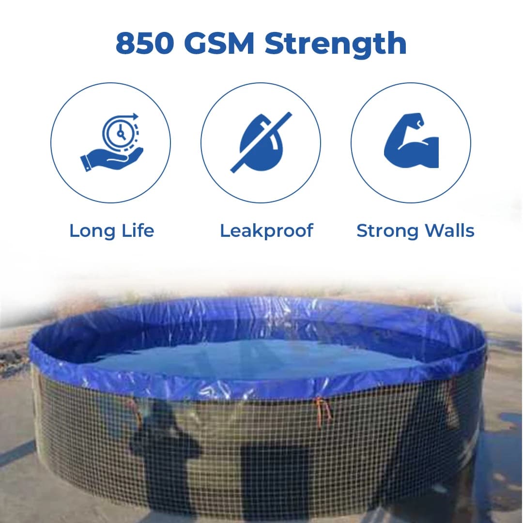 Z N Global Nation 850 GSM Round PVC Coated Tarpaulin For Biofloc Fish Tank For Aqua Farming - Image 3