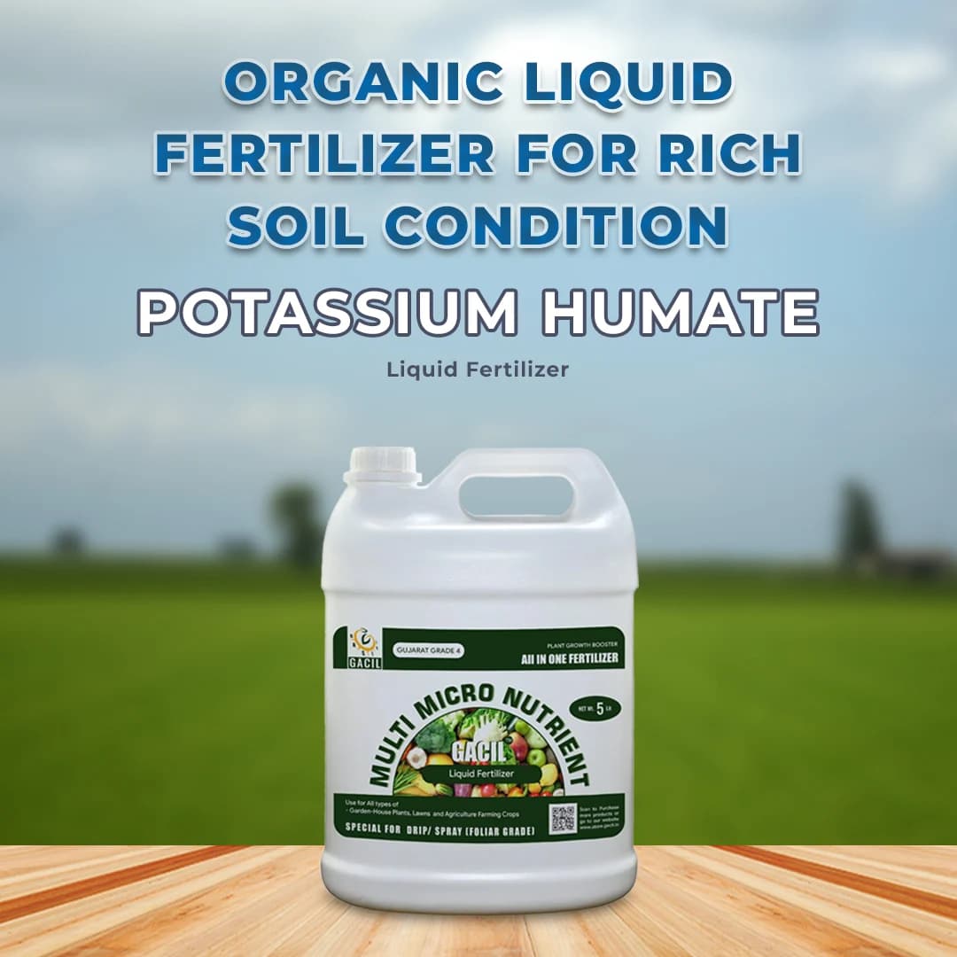 GACIL Super Potassium Humate Organic Concentrated Liquid Fertilizer Natural Growth Promoter, 40% Humic Acid - Image 2